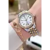 Gold Gümüş Renk 34 Mm Kadın Kol Saati ve Bileklik