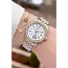 Gold Gümüş Renk 34 Mm Kadın Kol Saati ve Bileklik