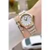 Gold Gümüş Renk 30 Mm Kadın Kol Saati ve Bileklik