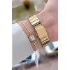 Gold Renk Kadın Kol Saati ve Bileklik