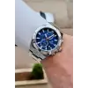 Kadranı Lacivert Kordonu Gümüş Renk 45 mm İç Göstergeleri Aktif Erkek Kol Saati