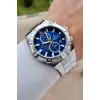 Kadranı Lacivert Kordonu Gümüş Renk 45 mm İç Göstergeleri Aktif Erkek Kol Saati
