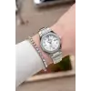 Gümüş Renk Hediye Paketli 30 Mm Kadın Kol Saati ve Bileklik