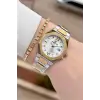 Gold Gümüş Renk Hediye Paketli 30 Mm Kadın Kol Saati ve Bileklik