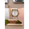 Gold Gümüş Renk Hediye Paketli 30 Mm Kadın Kol Saati ve Bileklik