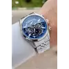 Gümüş Lacivert Renk Otomatik 42 mm İç Göstergeleri Aktif Erkek Kol Saati