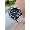 Lacivert Gümüş Renk 45 mm İç Göstergeleri Aktif Erkek Kol Saati