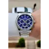Kadranı Lacivert Kordonu Gümüş Renk 44 mm İç Göstergeleri Aktif Erkek Kol Saati