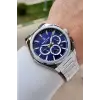 Kadranı Lacivert Kordonu Gümüş Renk 44 mm İç Göstergeleri Aktif Erkek Kol Saati