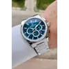 Kadranı Mavi Kordonu Gümüş Renk 44 mm İç Göstergeleri Aktif Erkek Kol Saati