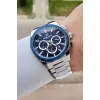 Gümüş Lacivert Renk 44 mm Hediye Paketli İç Göstergeleri Aktif Erkek Kol Saati