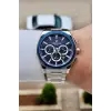 Gümüş Lacivert Renk 44 mm Hediye Paketli İç Göstergeleri Aktif Erkek Kol Saati