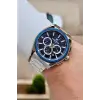 Gümüş Lacivert Renk 44 mm Hediye Paketli İç Göstergeleri Aktif Erkek Kol Saati