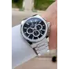 Kadranı Siyah Kordonu Gümüş Renk 44 mm İç Göstergeleri Aktif Erkek Kol Saati
