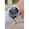 Kadranı Siyah Kordonu Gümüş Renk 45 mm İç Göstergeleri Aktif Erkek Kol Saati