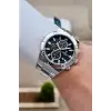 Kadranı Siyah Kordonu Gümüş Renk 45 mm İç Göstergeleri Aktif Erkek Kol Saati