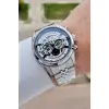 Gümüş Renk Otomatik 42 mm İç Göstergeleri Aktif Erkek Kol Saati