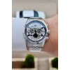 Gümüş Renk Otomatik 42 mm İç Göstergeleri Aktif Erkek Kol Saati