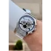Gümüş Renk Otomatik 42 mm İç Göstergeleri Aktif Erkek Kol Saati