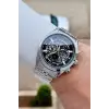 Gümüş Siyah Renk Otomatik 42 mm İç Göstergeleri Aktif Erkek Kol Saati