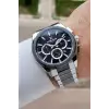 Siyah Gümüş Renk 44 mm Hediye Paketli İç Göstergeleri Aktif Erkek Kol Saati