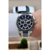 Siyah Gümüş Renk 44 mm Hediye Paketli İç Göstergeleri Aktif Erkek Kol Saati