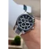 Siyah Gümüş Renk 44 mm Hediye Paketli İç Göstergeleri Aktif Erkek Kol Saati