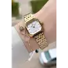 Gold Hediye Paketli 23 Mm Kare Kadın Kol Saati ve Bileklik