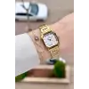 Gold Hediye Paketli 23 Mm Kare Kadın Kol Saati ve Bileklik
