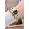 Santa Barbara Polo & Racquet Club Kadranı Yeşil Kodronu Gold Gümüş Renk 23,5 Mm Kadın Kol Saati ve Bileklik