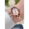 Rose Renk Kadın Kol Saati Ve Bileklik
