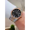 Kadranı Siyah Kordonu Rose Gümüş Renk 41 Mm Erkek Kol Saati
