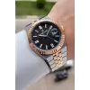 Kadranı Siyah Kordonu Rose Gümüş Renk 41 Mm Erkek Kol Saati