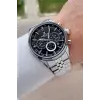 Kadranı Siyah Kordonu Gümüş Renk 43 Mm 5 ATM Erkek Kol Saati