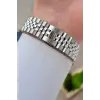 Kadranı Siyah Kordonu Gümüş Renk 43 Mm 5 ATM Erkek Kol Saati