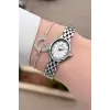 Gümüş Renk 20,5 mm Kadın Kol Saati ve Bileklik