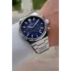 Kadranı Lacivert Kordonu Gümüş Renk 43 mm Erkek Kol Saati