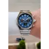 Kadranı Mavi Kordonu Gümüş Renk 43 mm Erkek Kol Saati