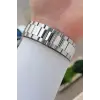 Kadranı Lacivert Kordonu Gümüş Renk 42,5 Mm 5 ATM Erkek Kol Saati