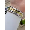 Kadranı Lacivert Kordonu Gold Gümüş Renk 41 Mm Erkek Kol Saati