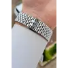 Kadranı Yeşil Kordonu Gümüş Renk 40 Mm Erkek Kol Saati