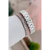 Gümüş Renk 26 Mm Kadın Kol Saati ve Bileklik