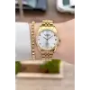 Gold Renk Kadın Kol Saati ve Bileklik