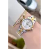 Gold Gümüş Renk 28 mm Kadın Kol Saati ve Bileklik