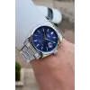 Kadranı Lacivert Kordonu Gümüş Renk 42 Mm Erkek Kol Saati