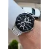 Kadranı Siyah Kordonu Gümüş Renk 43,5 Mm Erkek Kol Saati
