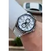 Gümüş Renk 43,5 Mm Erkek Kol Saati