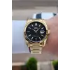 Kadranı Siyah Kordonu Gold Renk 42 Mm Erkek Kol Saati