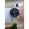 Kadranı Siyah Kordonu Gümüş Renk 42 Mm Erkek Kol Saati