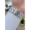 Kadranı Siyah Kordonu Gümüş Renk 42 Mm Erkek Kol Saati